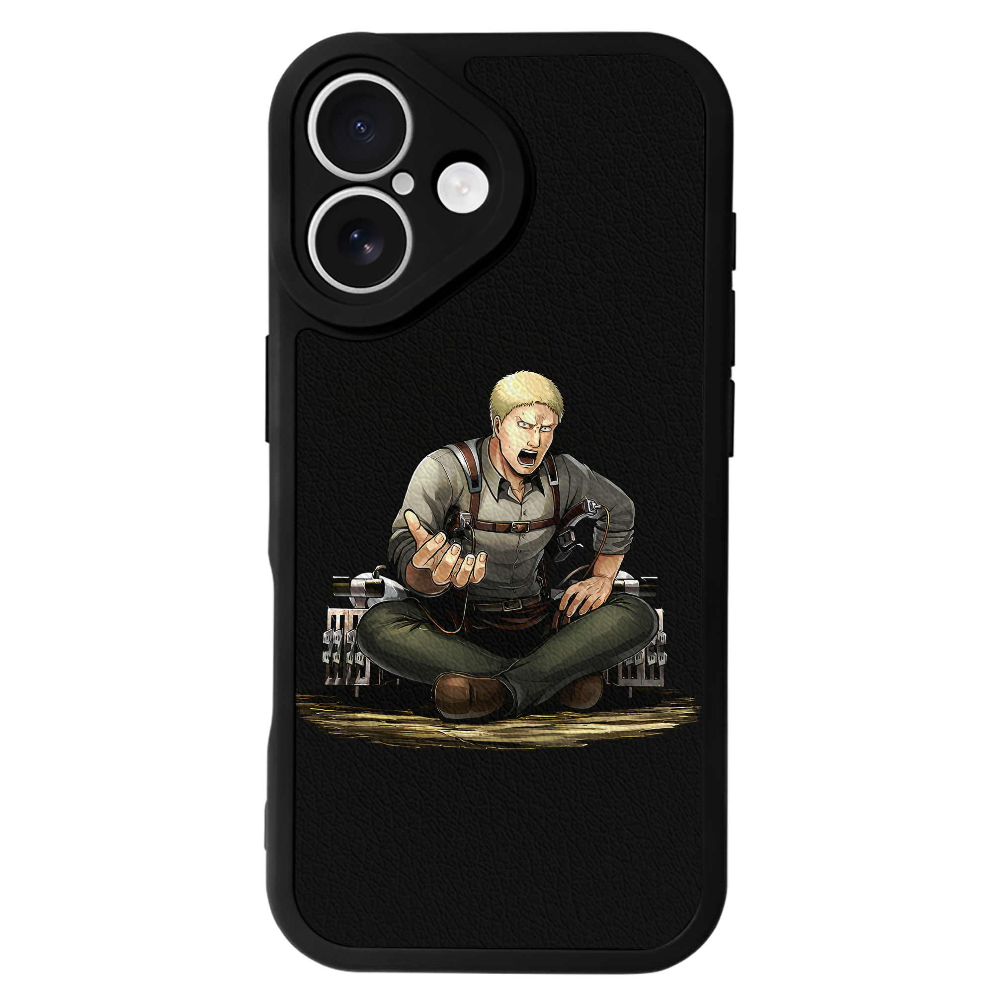 （画像用） 進撃の巨人 ライナー・ブラウン Attack on Titan Reiner Braun 【iPhone 16シリーズ対応】シリコンスマホケース（レザー調） 材質：シリコン